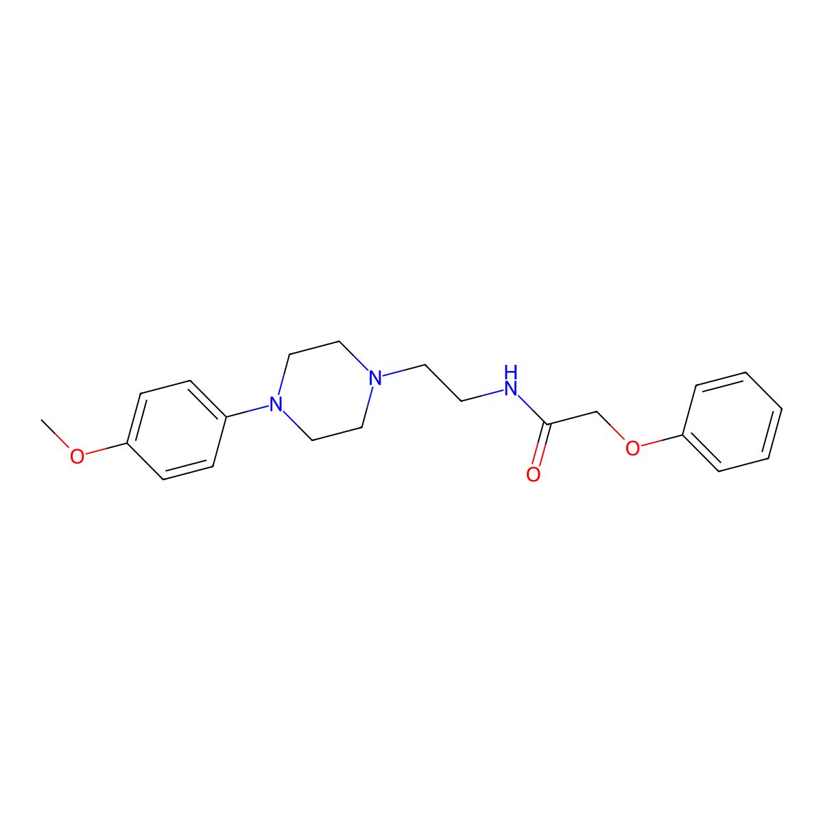 N-(2-(4-(4-methoxyphenyl)piperazin-1-yl)ethyl)-2-phenoxyacetamide molecular structure, CAS 1049438-01-8