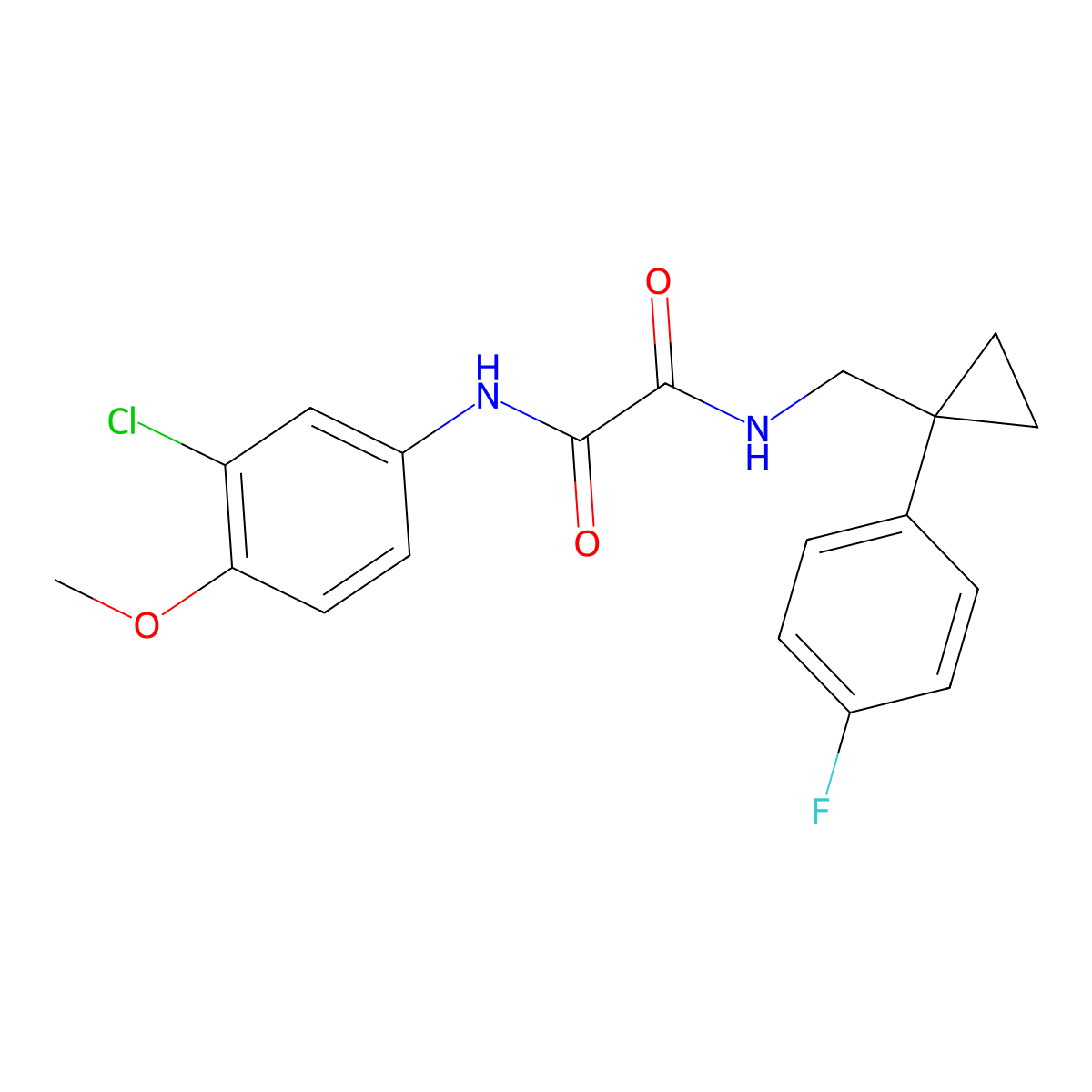 N1-(3-chloro-4-methoxyphenyl)-N2-((1-(4-fluorophenyl)cyclopropyl)methyl)oxalamide molecular structure, CAS 1049438-03-0