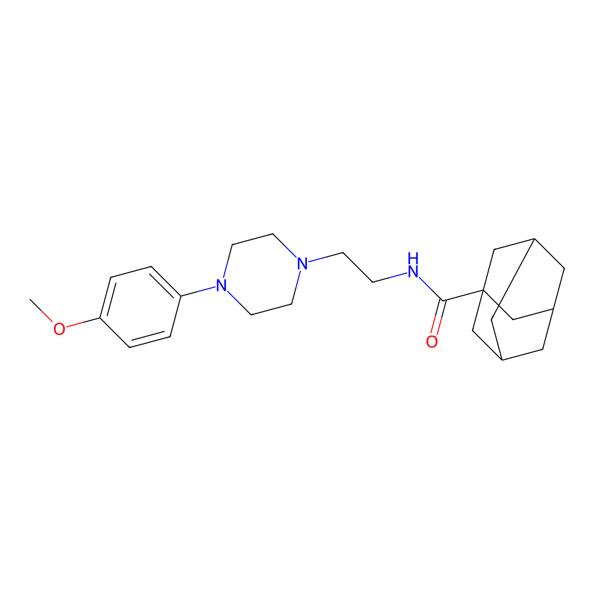 N-{2-[4-(4-methoxyphenyl)piperazin-1-yl]ethyl}adamantane-1-carboxamide molecular structure, CAS 1049438-21-2