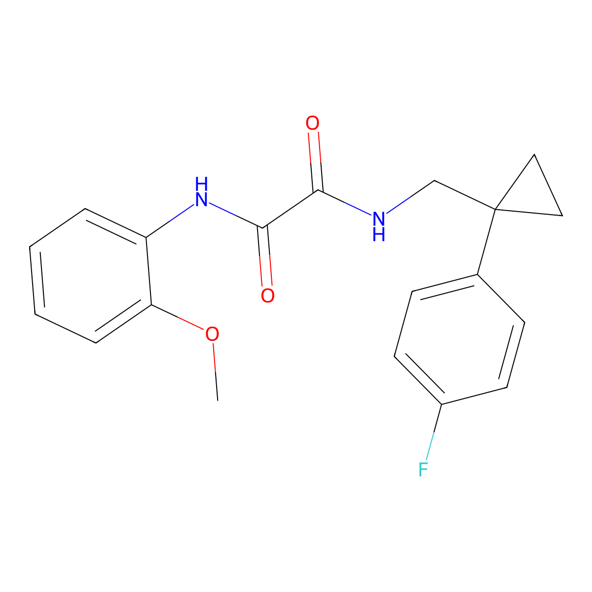N1-((1-(4-fluorophenyl)cyclopropyl)methyl)-N2-(2-methoxyphenyl)oxalamide molecular structure, CAS 1049438-49-4