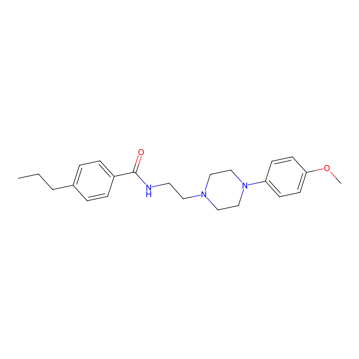 N-{2-[4-(4-methoxyphenyl)piperazin-1-yl]ethyl}-4-propylbenzamide molecular structure, CAS 1049438-72-3