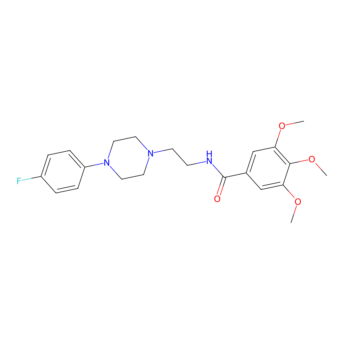 N-(2-(4-(4-fluorophenyl)piperazin-1-yl)ethyl)-3,4,5-trimethoxybenzamide molecular structure, CAS 1049439-84-0