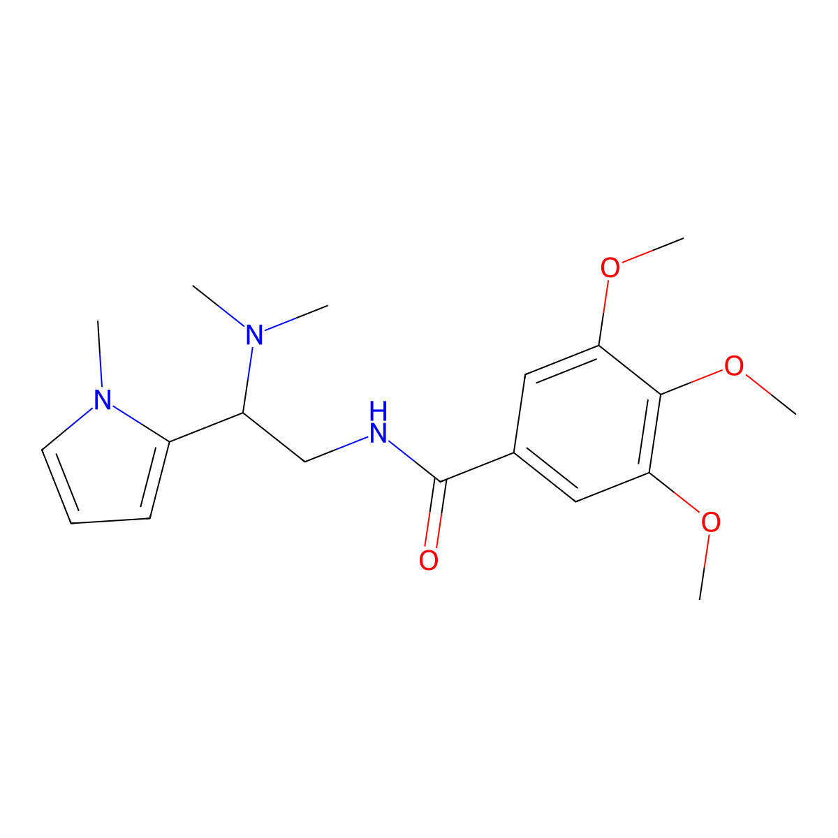 N-[2-(dimethylamino)-2-(1-methyl-1H-pyrrol-2-yl)ethyl]-3,4,5-trimethoxybenzamide molecular structure, CAS 1049441-59-9