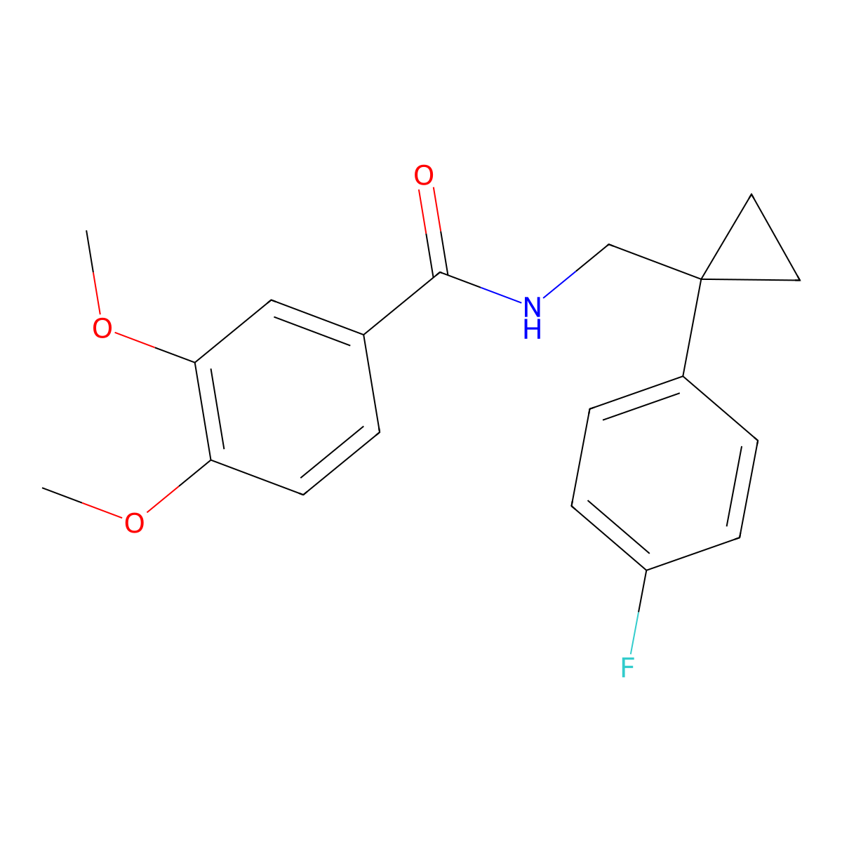 N-{[1-(4-fluorophenyl)cyclopropyl]methyl}-3,4-dimethoxybenzamide molecular structure, CAS 1049442-28-5