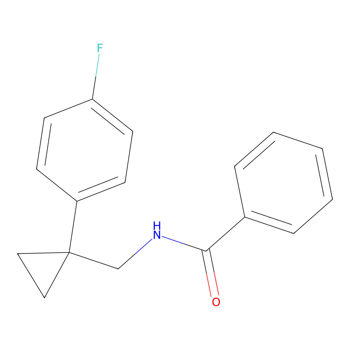 N-{[1-(4-fluorophenyl)cyclopropyl]methyl}benzamide molecular structure, CAS 1049442-52-5