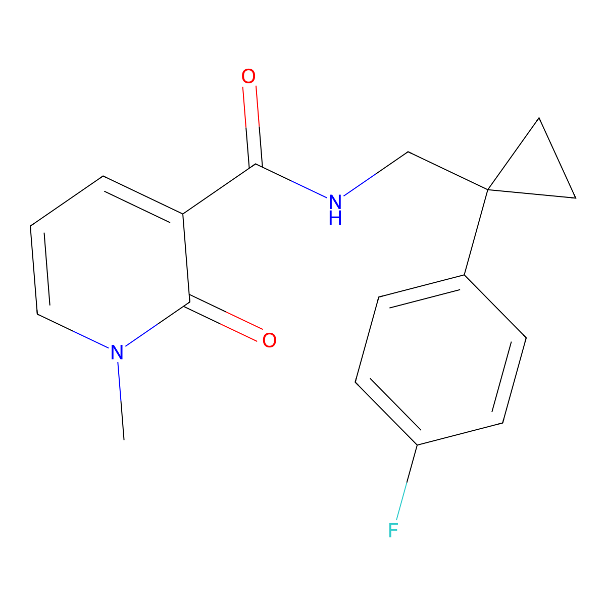 N-{[1-(4-fluorophenyl)cyclopropyl]methyl}-1-methyl-2-oxo-1,2-dihydropyridine-3-carboxamide molecular structure, CAS 1049442-92-3