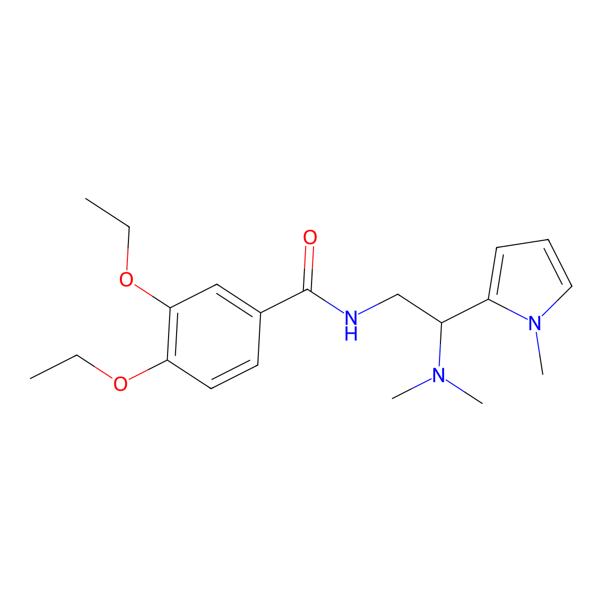 N-(2-(dimethylamino)-2-(1-methyl-1H-pyrrol-2-yl)ethyl)-3,4-diethoxybenzamide molecular structure, CAS 1049442-94-5
