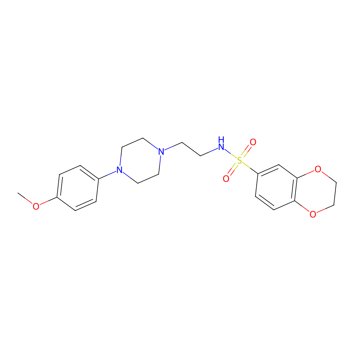 N-(2-(4-(4-methoxyphenyl)piperazin-1-yl)ethyl)-2,3-dihydrobenzo[b][1,4]dioxine-6-sulfonamide molecular structure, CAS 1049443-12-0