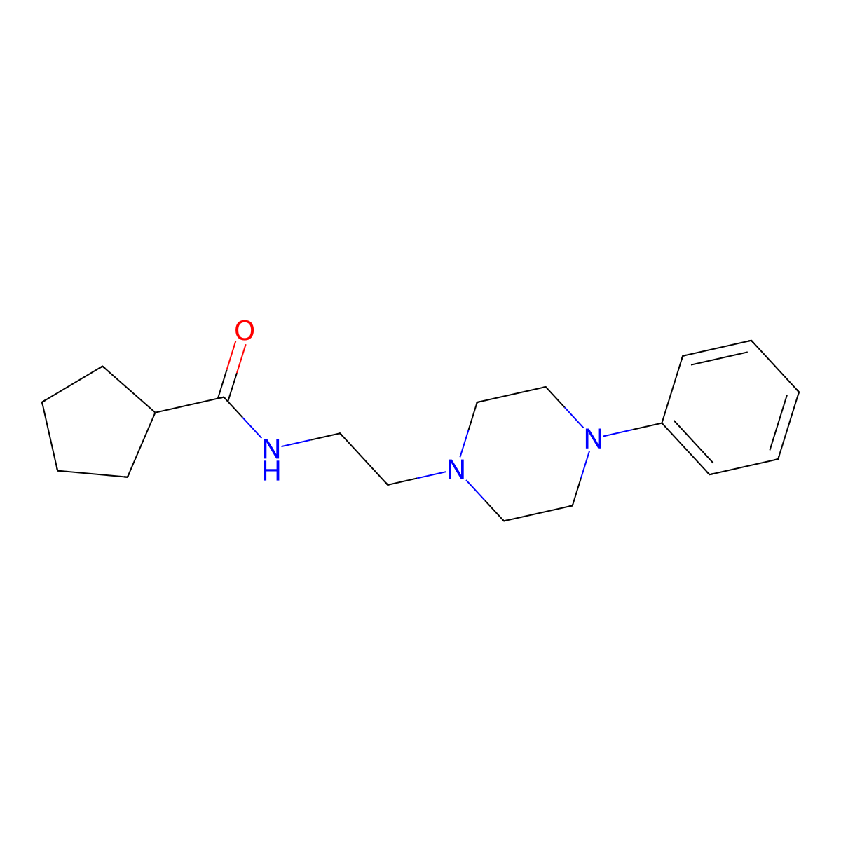 N-[2-(4-phenylpiperazin-1-yl)ethyl]cyclopentanecarboxamide molecular structure, CAS 1049443-69-7