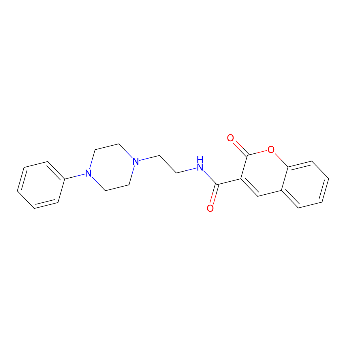 2-oxo-N-[2-(4-phenylpiperazin-1-yl)ethyl]-2H-chromene-3-carboxamide molecular structure, CAS 1049444-09-8