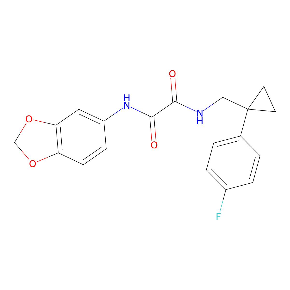 N1-(benzo[d][1,3]dioxol-5-yl)-N2-((1-(4-fluorophenyl)cyclopropyl)methyl)oxalamide molecular structure, CAS 1049444-37-2