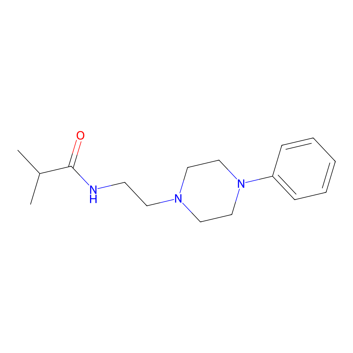 N-(2-(4-phenylpiperazin-1-yl)ethyl)isobutyramide molecular structure, CAS 1049444-53-2