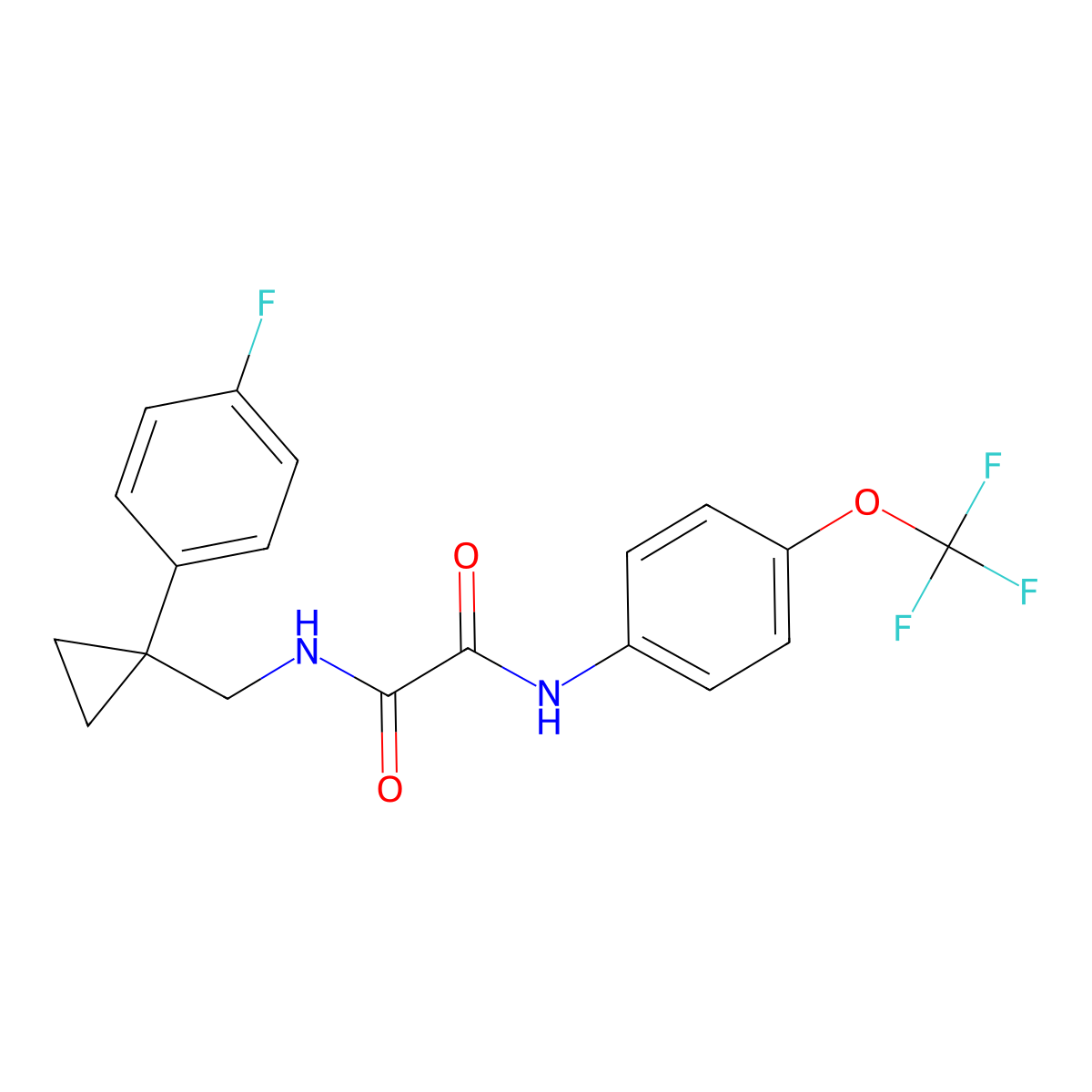 N1-((1-(4-fluorophenyl)cyclopropyl)methyl)-N2-(4-(trifluoromethoxy)phenyl)oxalamide molecular structure, CAS 1049445-00-2