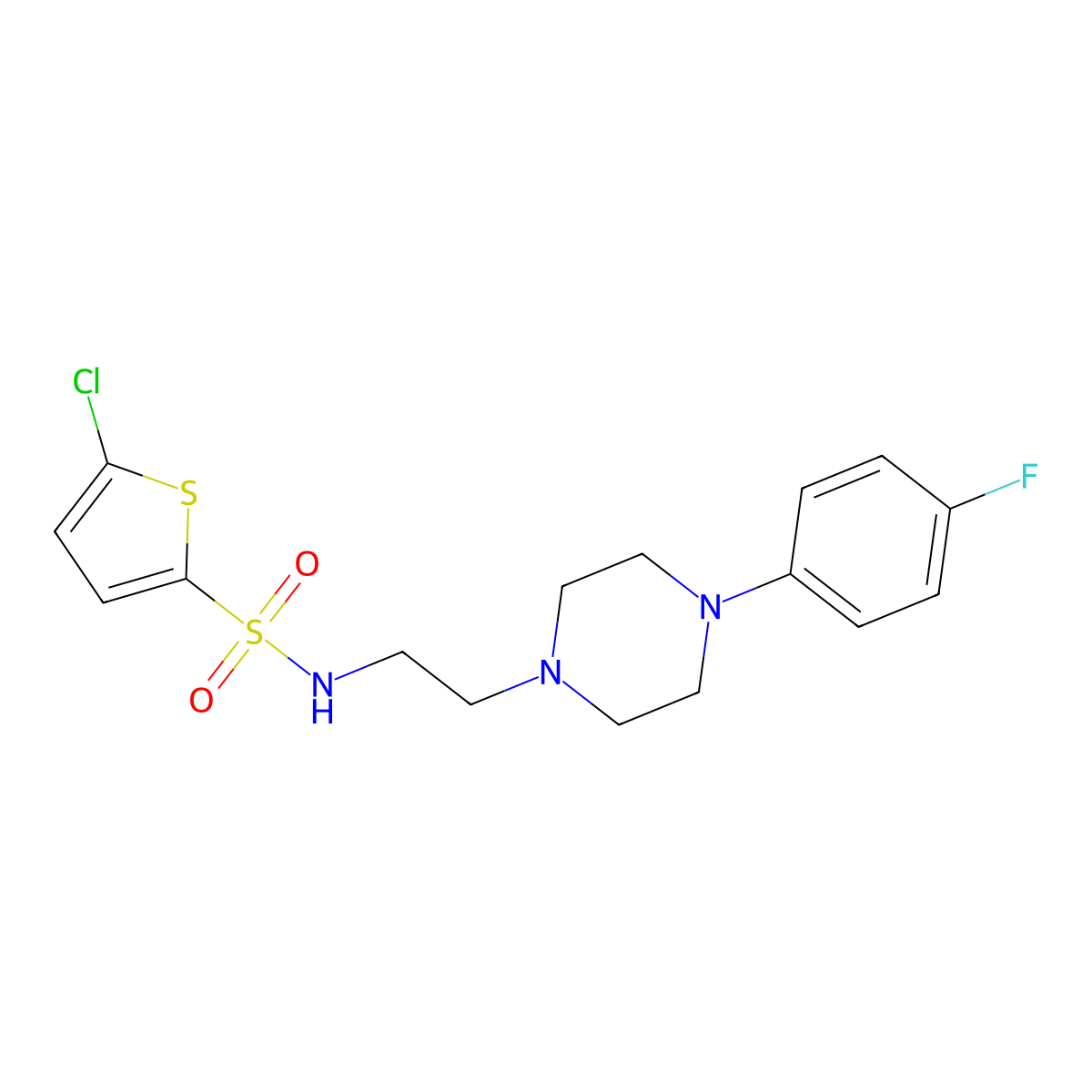 5-chloro-N-(2-(4-(4-fluorophenyl)piperazin-1-yl)ethyl)thiophene-2-sulfonamide molecular structure, CAS 1049445-51-3