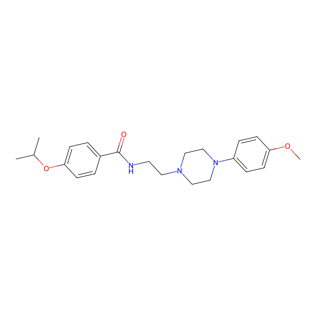4-isopropoxy-N-(2-(4-(4-methoxyphenyl)piperazin-1-yl)ethyl)benzamide molecular structure, CAS 1049445-61-5