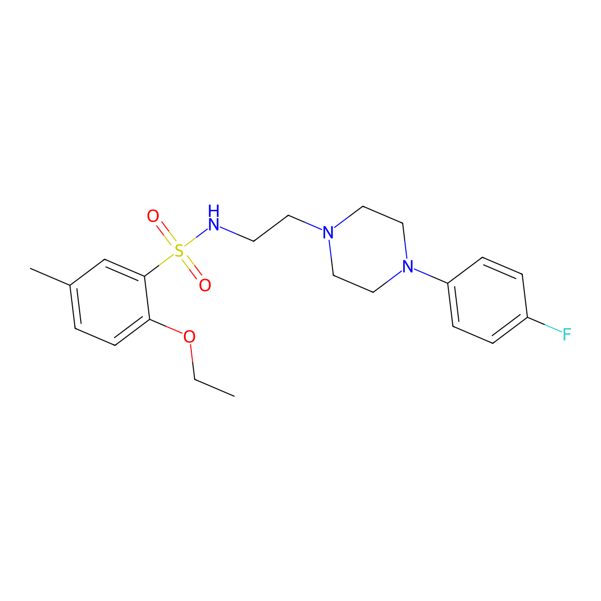 2-ethoxy-N-(2-(4-(4-fluorophenyl)piperazin-1-yl)ethyl)-5-methylbenzenesulfonamide molecular structure, CAS 1049445-79-5