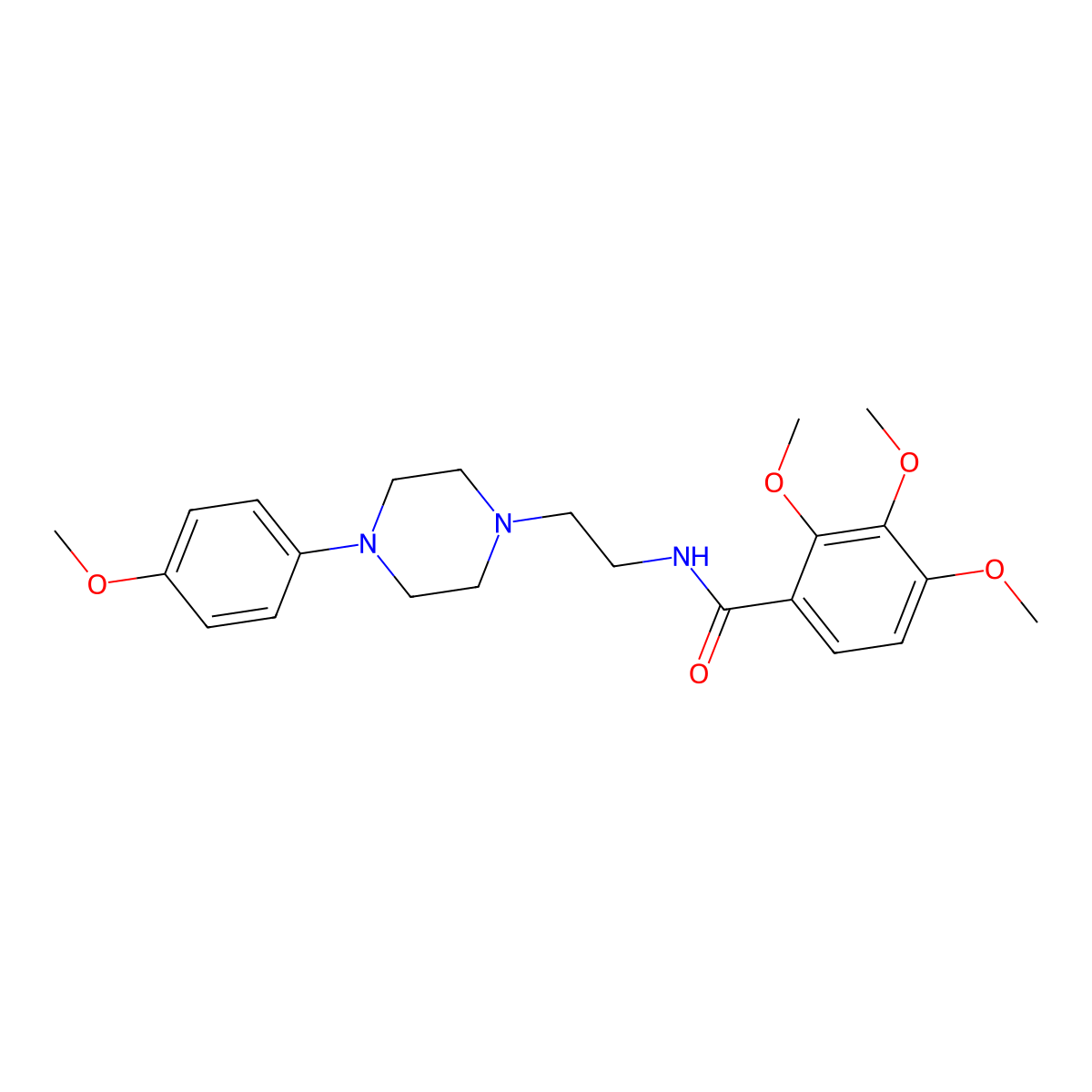 2,3,4-trimethoxy-N-{2-[4-(4-methoxyphenyl)piperazin-1-yl]ethyl}benzamide molecular structure, CAS 1049446-52-7