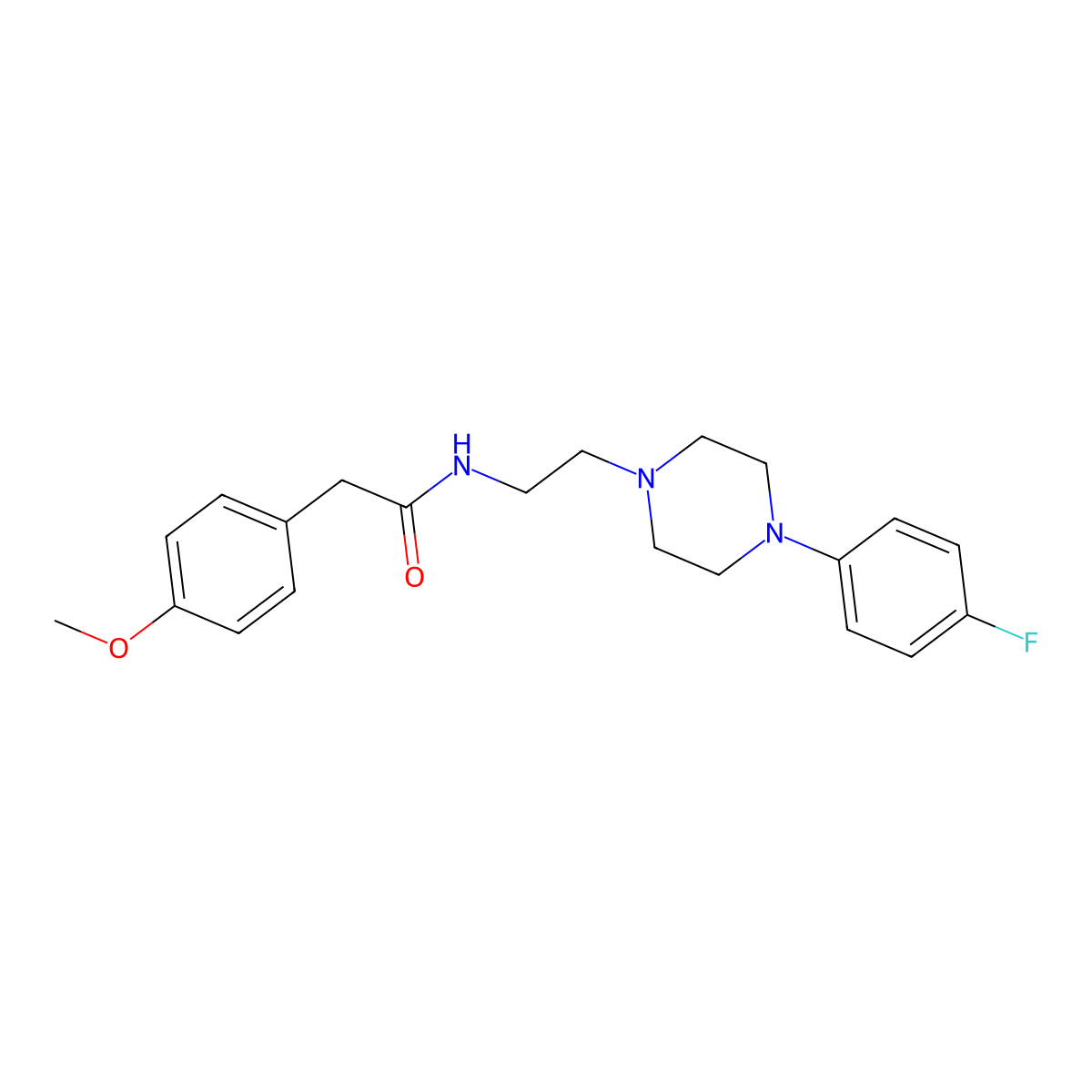 N-{2-[4-(4-fluorophenyl)piperazin-1-yl]ethyl}-2-(4-methoxyphenyl)acetamide molecular structure, CAS 1049447-42-8