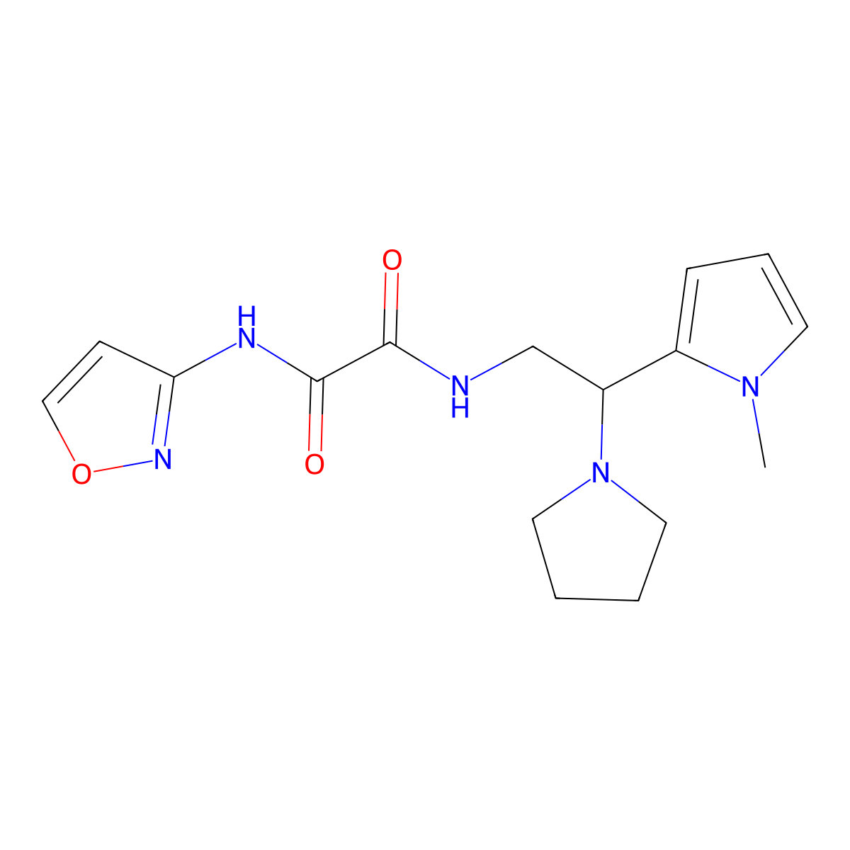 N1-(isoxazol-3-yl)-N2-(2-(1-methyl-1H-pyrrol-2-yl)-2-(pyrrolidin-1-yl)ethyl)oxalamide molecular structure, CAS 1049452-00-7