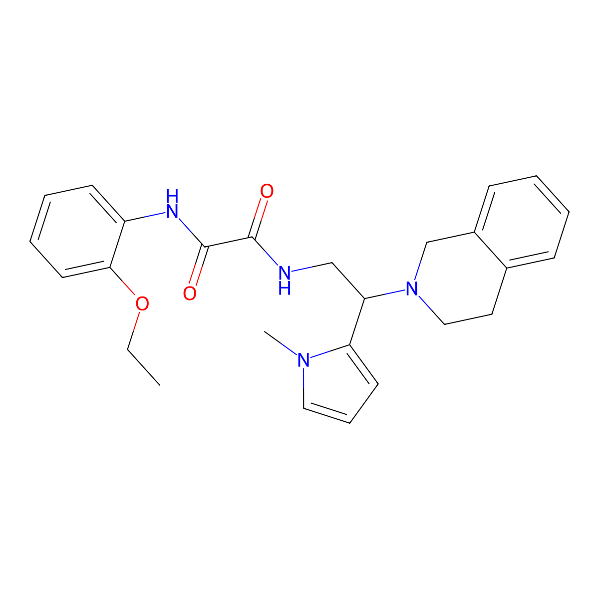 N1-(2-(3,4-dihydroisoquinolin-2(1H)-yl)-2-(1-methyl-1H-pyrrol-2-yl)ethyl)-N2-(2-ethoxyphenyl)oxalamide molecular structure, CAS 1049455-41-5