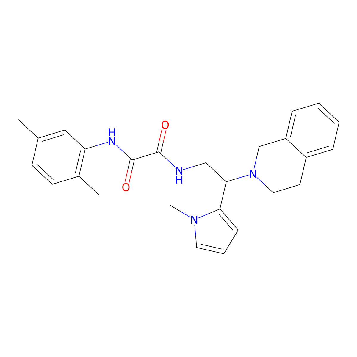 N1-(2-(3,4-dihydroisoquinolin-2(1H)-yl)-2-(1-methyl-1H-pyrrol-2-yl)ethyl)-N2-(2,5-dimethylphenyl)oxalamide molecular structure, CAS 1049455-55-1