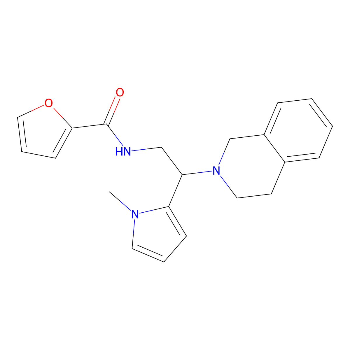 N-(2-(3,4-dihydroisoquinolin-2(1H)-yl)-2-(1-methyl-1H-pyrrol-2-yl)ethyl)furan-2-carboxamide molecular structure, CAS 1049460-10-7