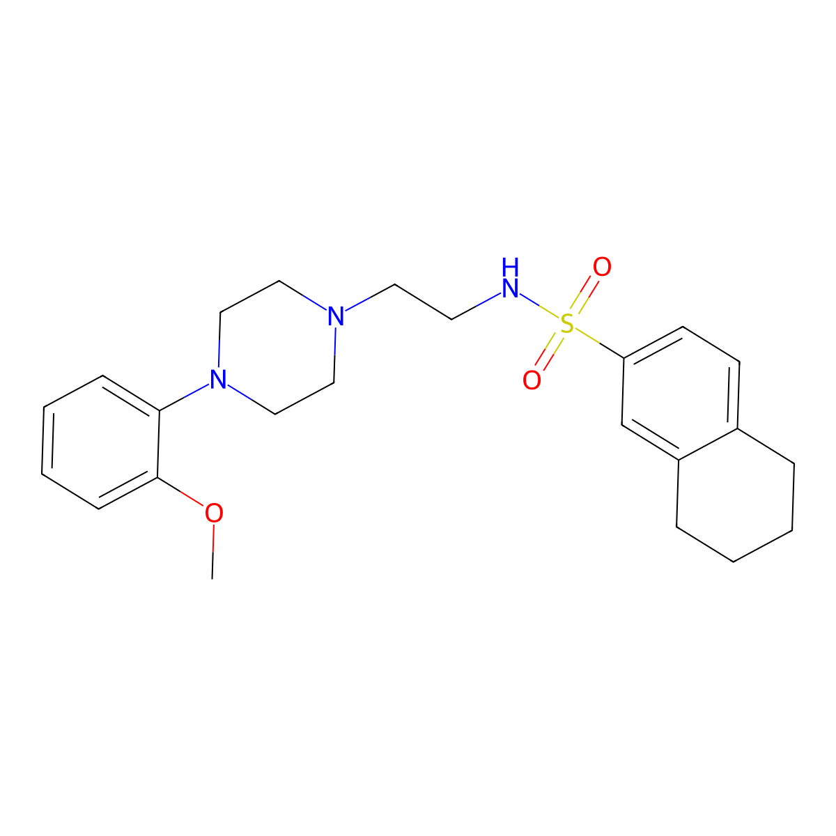 N-(2-(4-(2-methoxyphenyl)piperazin-1-yl)ethyl)-5,6,7,8-tetrahydronaphthalene-2-sulfonamide molecular structure, CAS 1049465-42-0