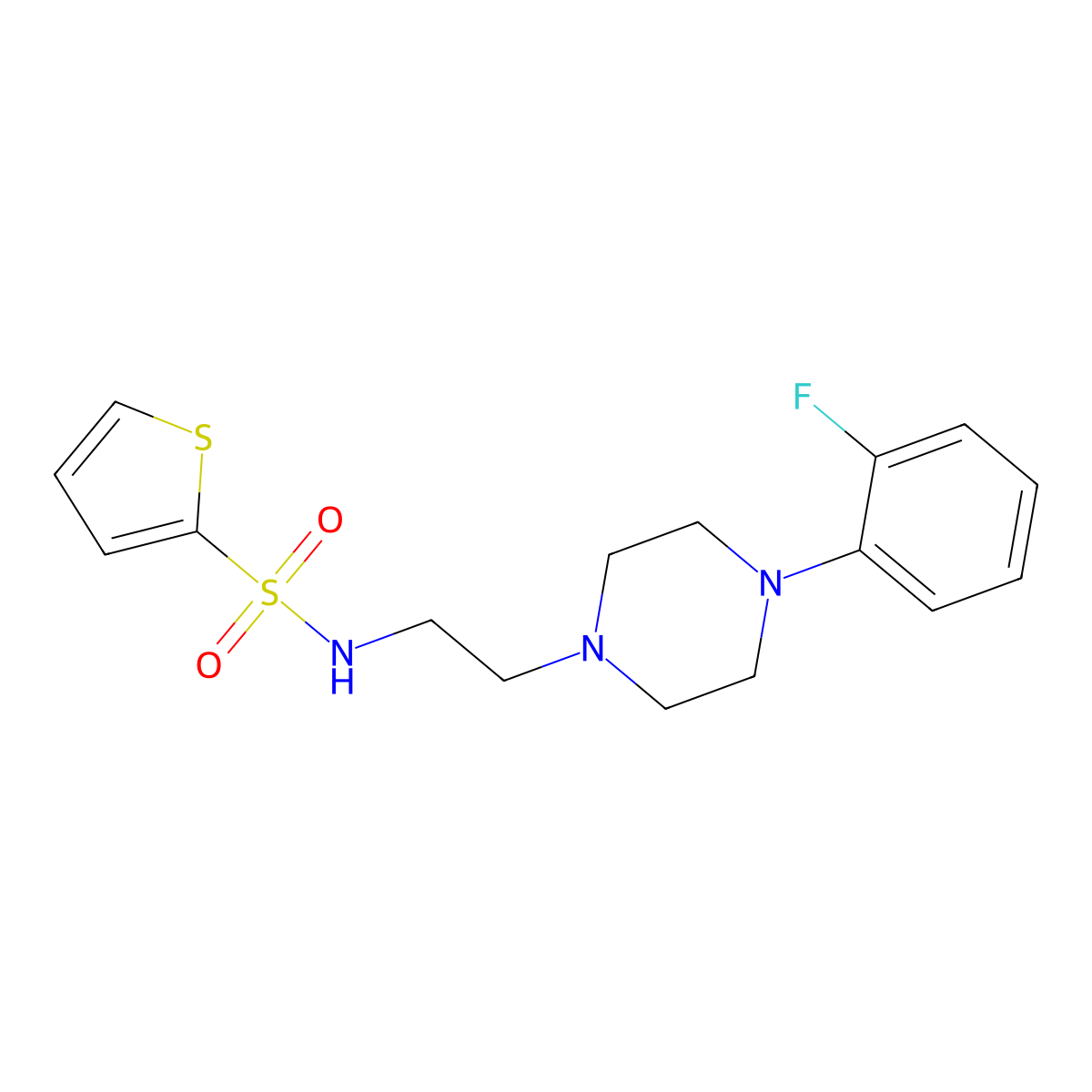N-(2-(4-(2-fluorophenyl)piperazin-1-yl)ethyl)thiophene-2-sulfonamide molecular structure, CAS 1049467-61-9