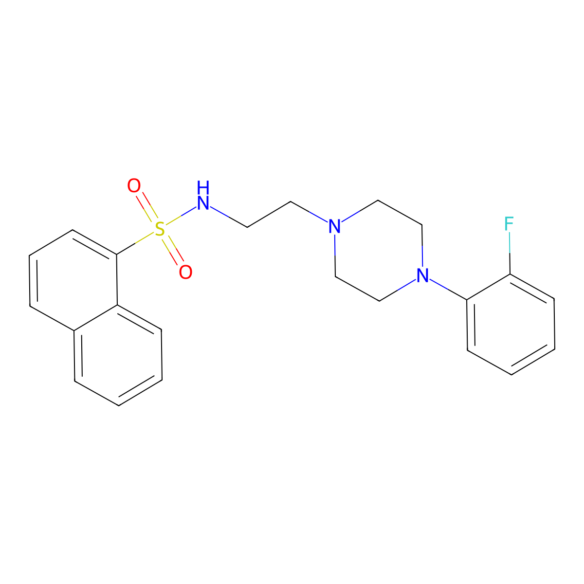 N-{2-[4-(2-fluorophenyl)piperazin-1-yl]ethyl}naphthalene-1-sulfonamide molecular structure, CAS 1049468-13-4