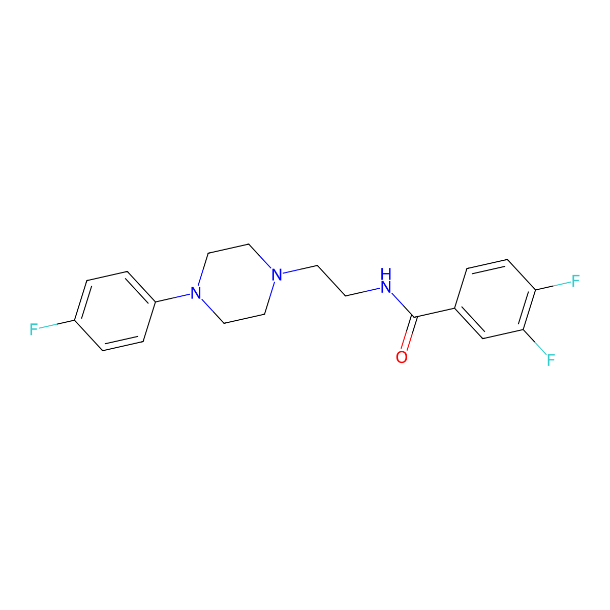 3,4-difluoro-N-{2-[4-(4-fluorophenyl)piperazin-1-yl]ethyl}benzamide molecular structure, CAS 1049468-26-9