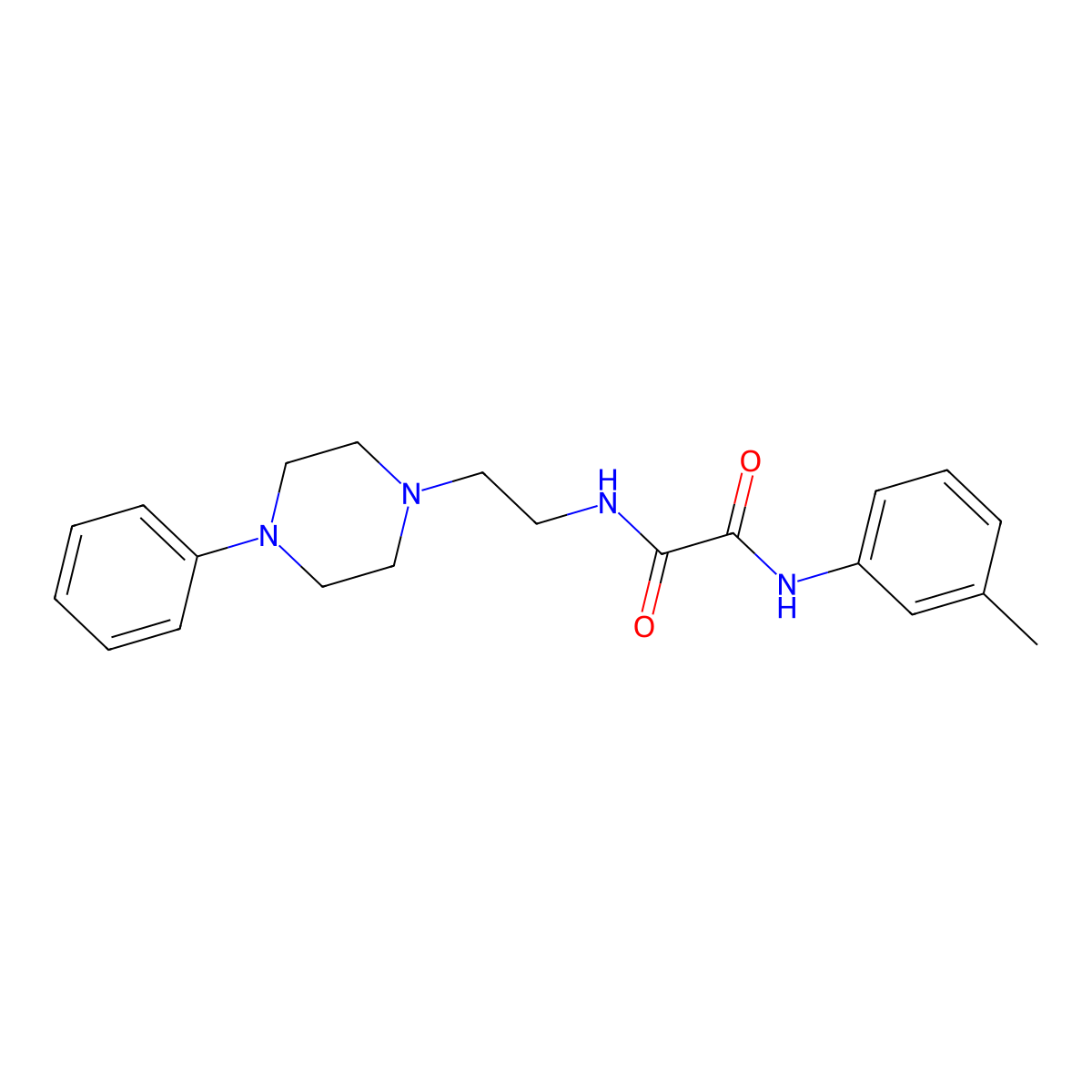 N1-(2-(4-phenylpiperazin-1-yl)ethyl)-N2-(m-tolyl)oxalamide molecular structure, CAS 1049468-79-2