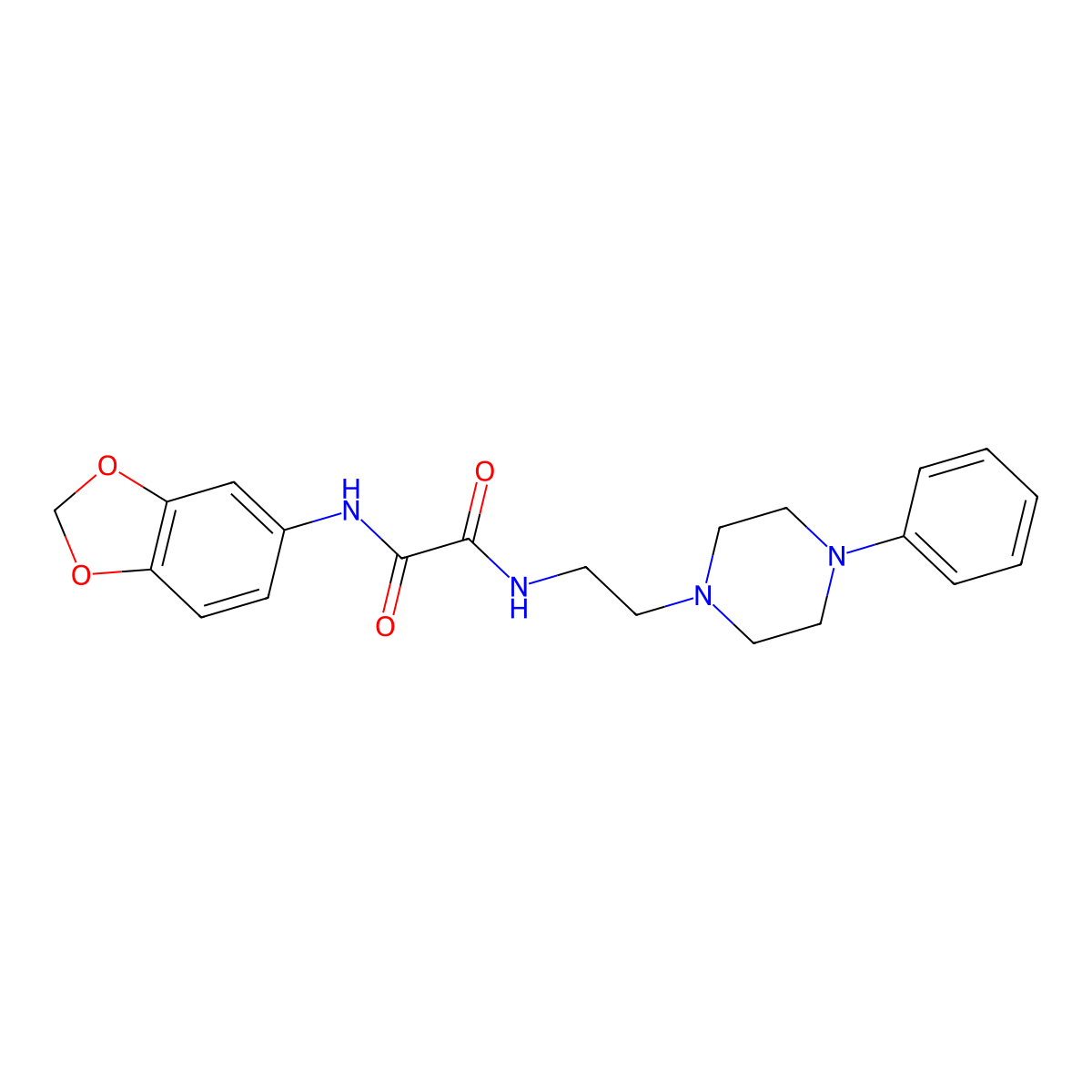 N1-(benzo[d][1,3]dioxol-5-yl)-N2-(2-(4-phenylpiperazin-1-yl)ethyl)oxalamide molecular structure, CAS 1049468-89-4