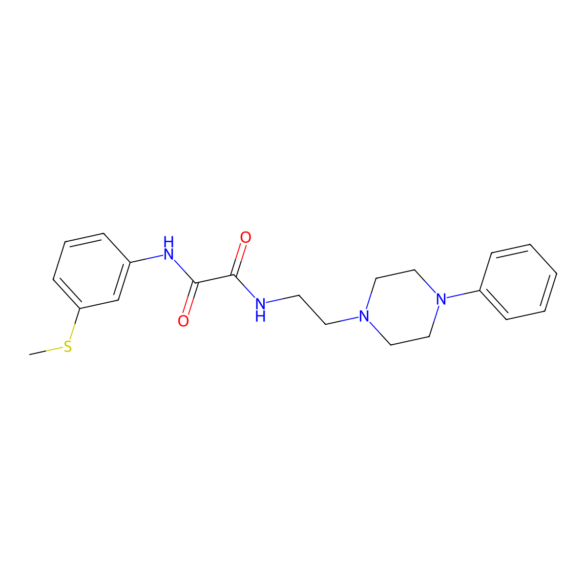 N1-(3-(methylthio)phenyl)-N2-(2-(4-phenylpiperazin-1-yl)ethyl)oxalamide molecular structure, CAS 1049468-94-1