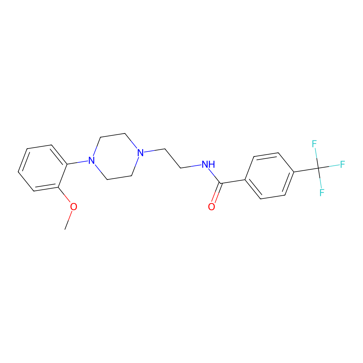 N-{2-[4-(2-methoxyphenyl)piperazin-1-yl]ethyl}-4-(trifluoromethyl)benzamide molecular structure, CAS 1049469-06-8