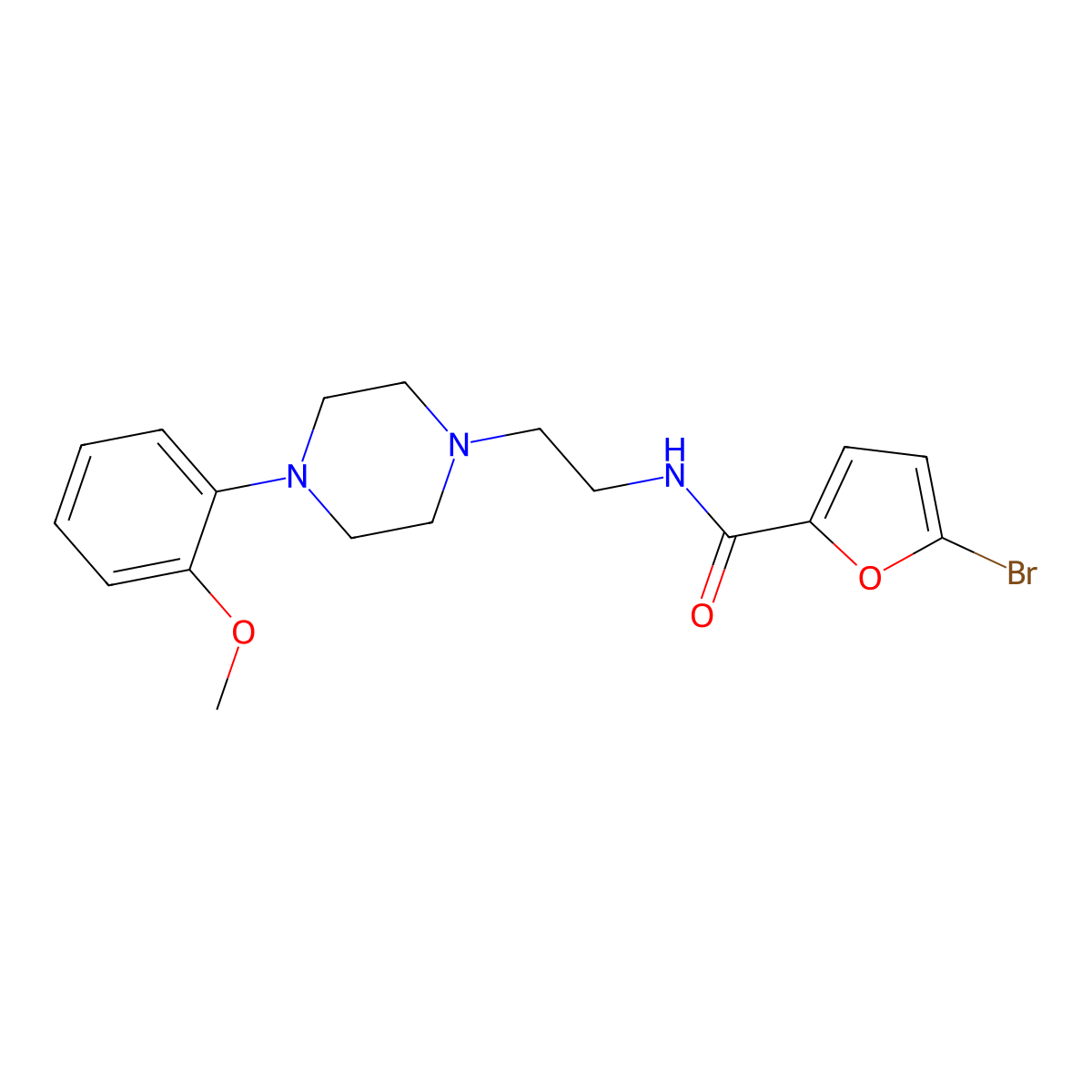 5-bromo-N-{2-[4-(2-methoxyphenyl)piperazin-1-yl]ethyl}furan-2-carboxamide molecular structure, CAS 1049469-33-1