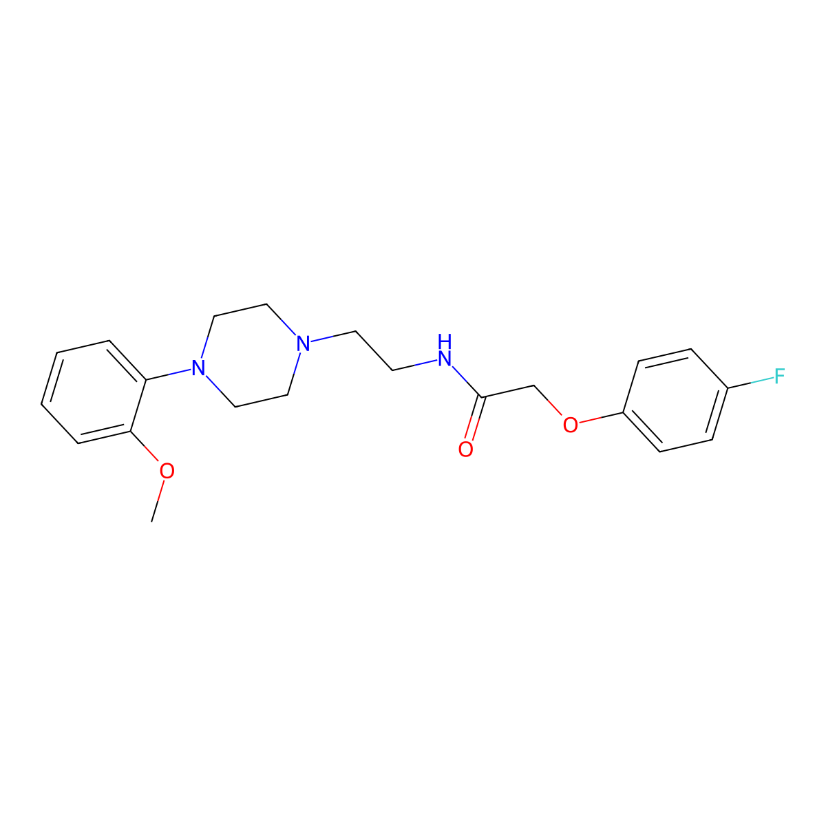 2-(4-fluorophenoxy)-N-{2-[4-(2-methoxyphenyl)piperazin-1-yl]ethyl}acetamide molecular structure, CAS 1049469-84-2
