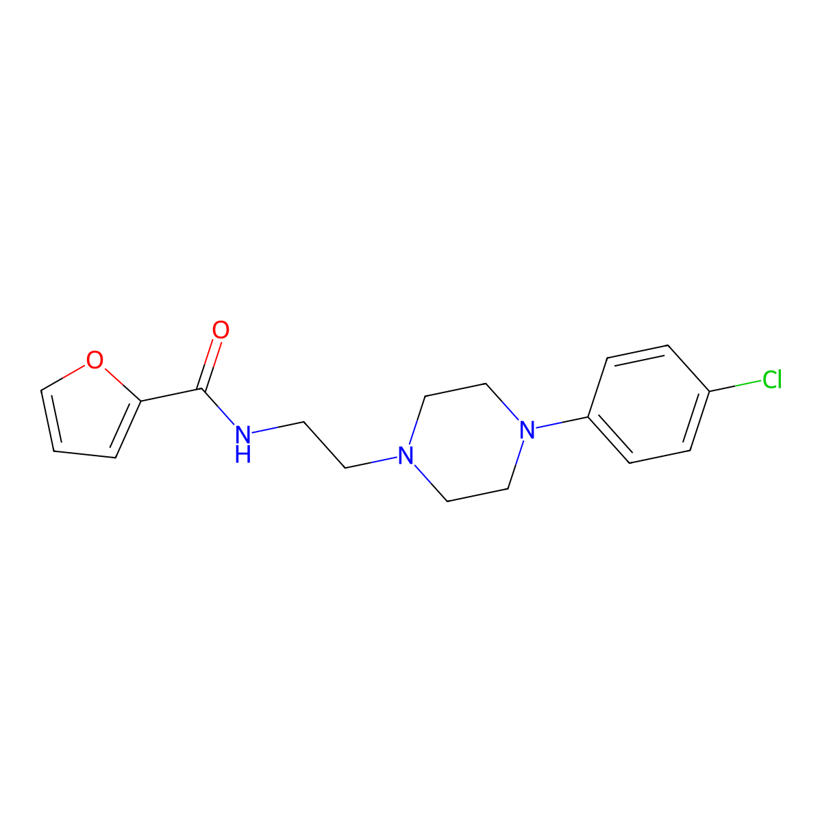 N-(2-(4-(4-chlorophenyl)piperazin-1-yl)ethyl)furan-2-carboxamide molecular structure, CAS 1049470-71-4