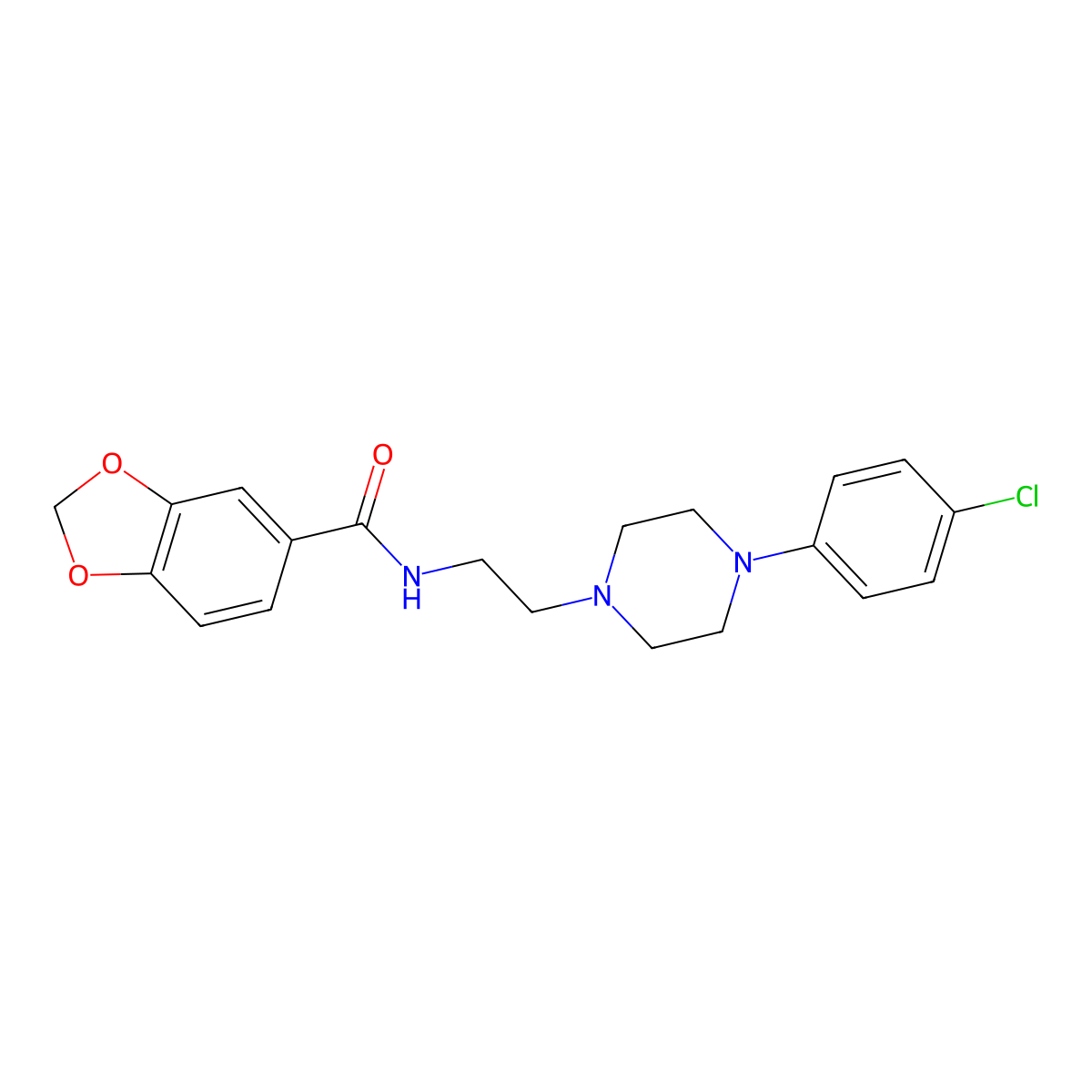 N-(2-(4-(4-chlorophenyl)piperazin-1-yl)ethyl)benzo[d][1,3]dioxole-5-carboxamide molecular structure, CAS 1049471-38-6