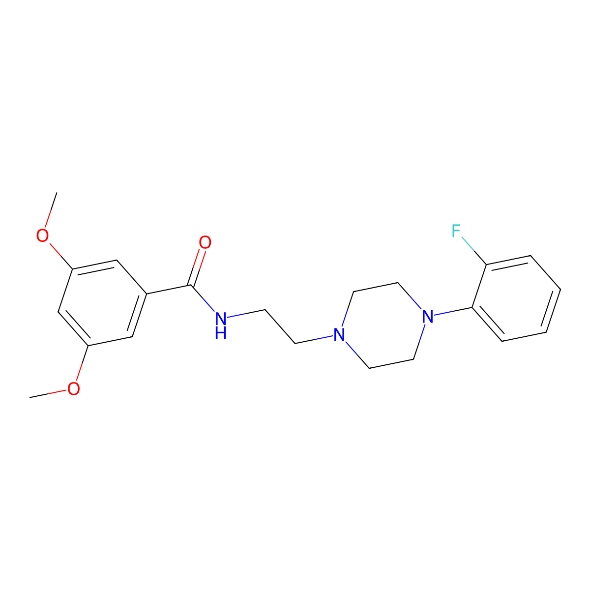 N-{2-[4-(2-fluorophenyl)piperazin-1-yl]ethyl}-3,5-dimethoxybenzamide molecular structure, CAS 1049471-95-5