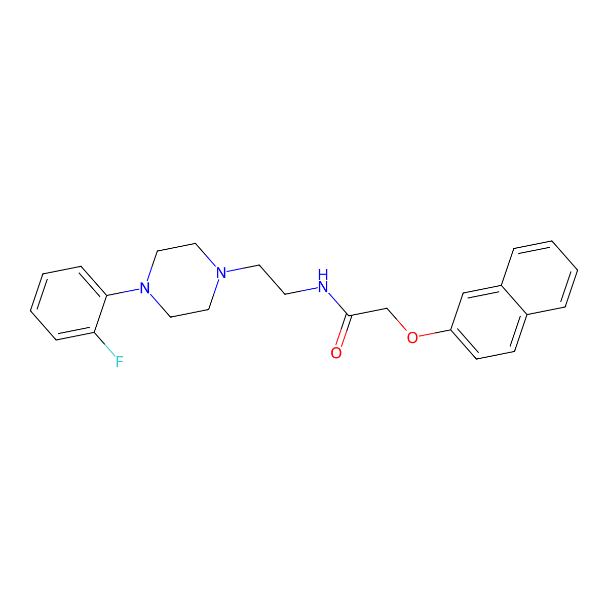 N-{2-[4-(2-fluorophenyl)piperazin-1-yl]ethyl}-2-(naphthalen-2-yloxy)acetamide molecular structure, CAS 1049472-03-8