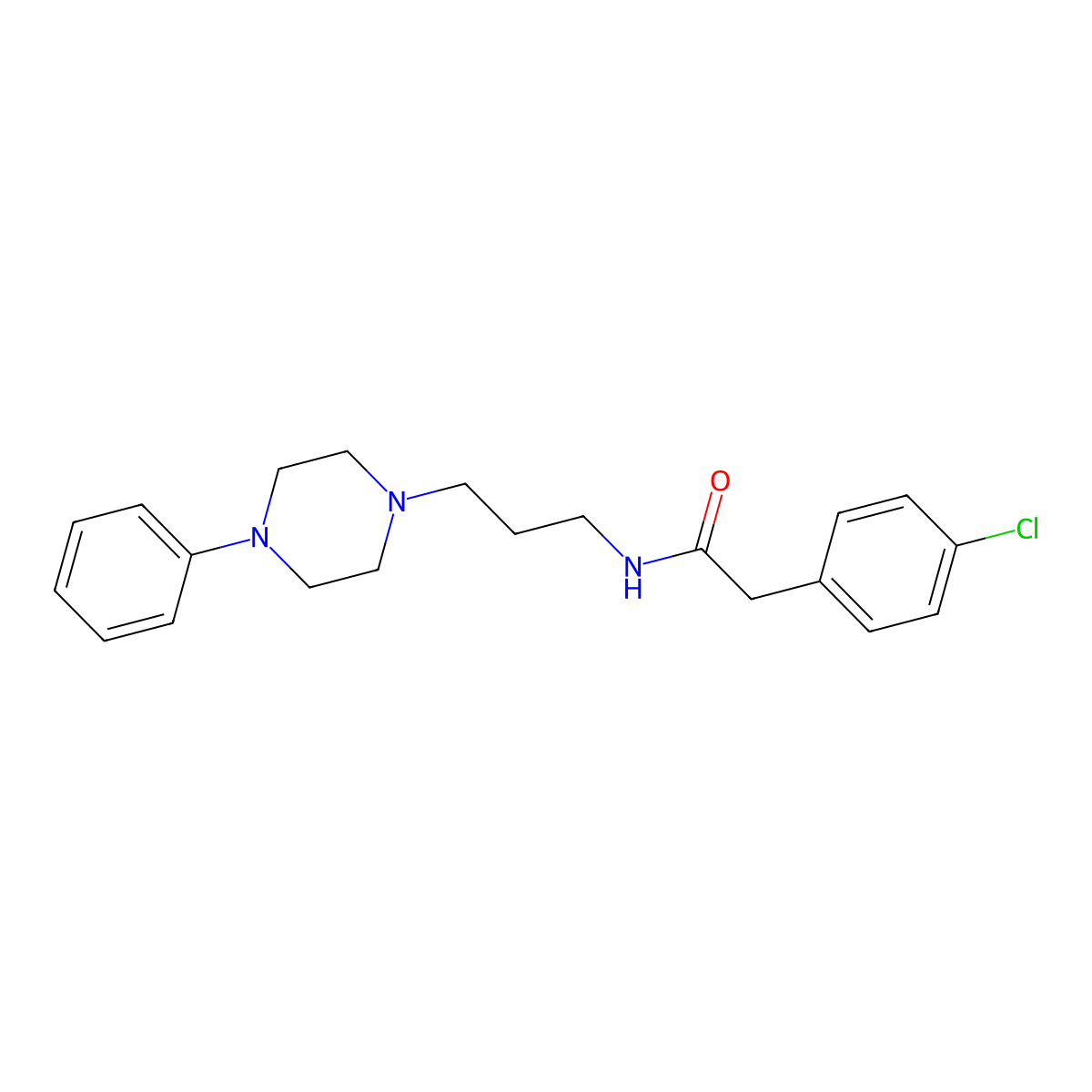 2-(4-chlorophenyl)-N-[3-(4-phenylpiperazin-1-yl)propyl]acetamide molecular structure, CAS 1049473-53-1