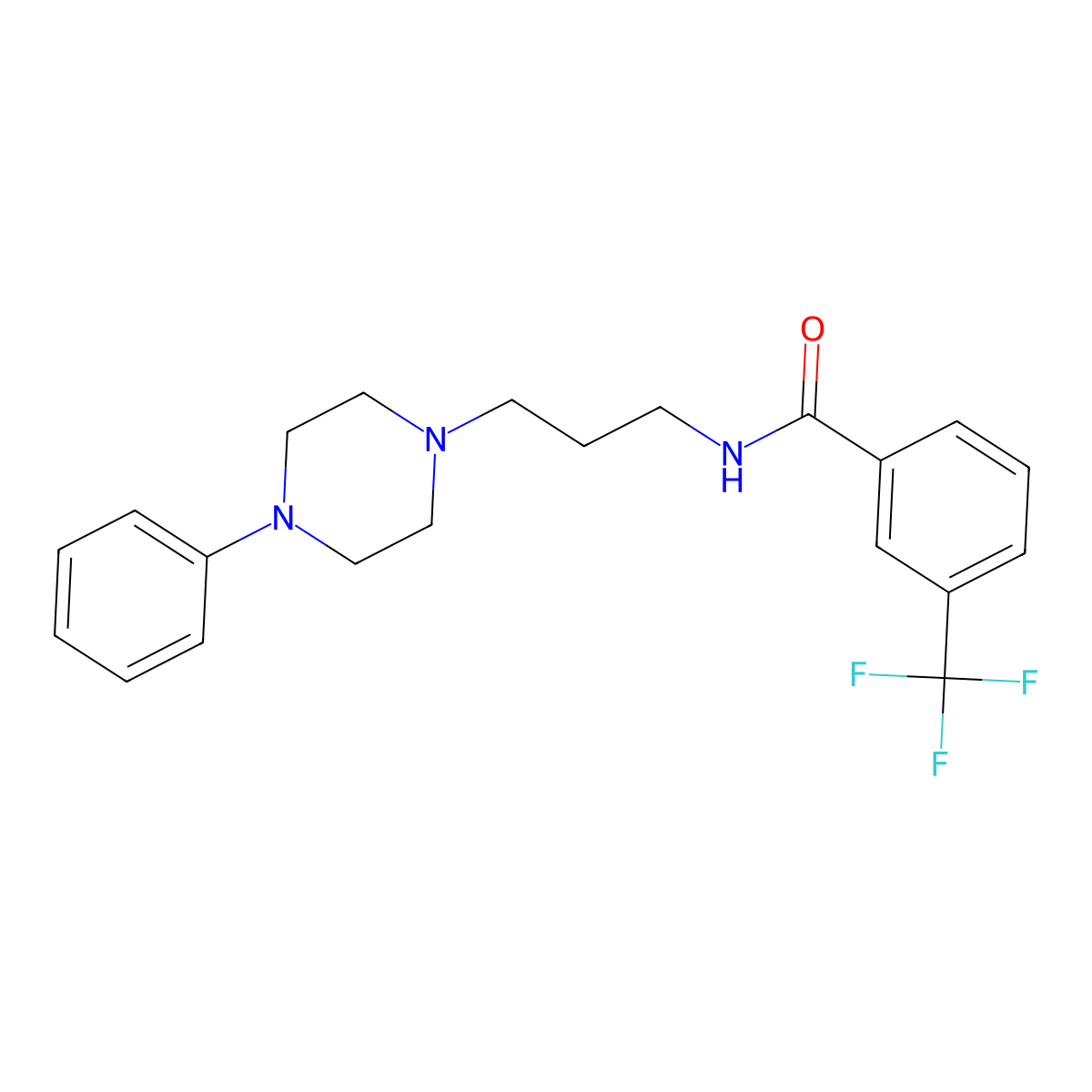 N-[3-(4-phenylpiperazin-1-yl)propyl]-3-(trifluoromethyl)benzamide molecular structure, CAS 1049473-69-9