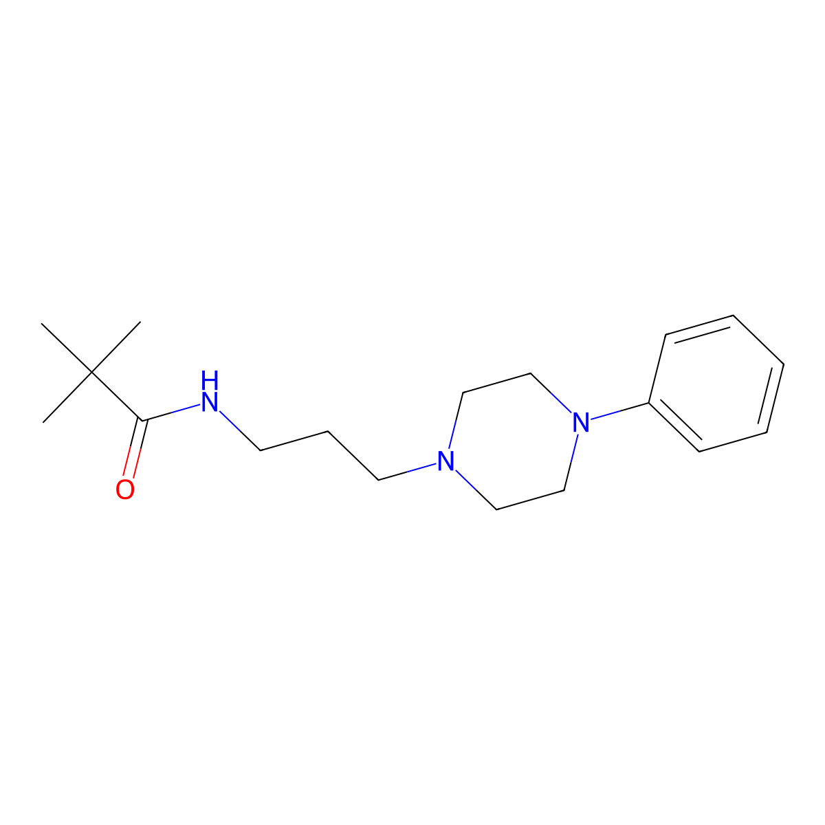 N-(3-(4-phenylpiperazin-1-yl)propyl)pivalamide molecular structure, CAS 1049473-85-9