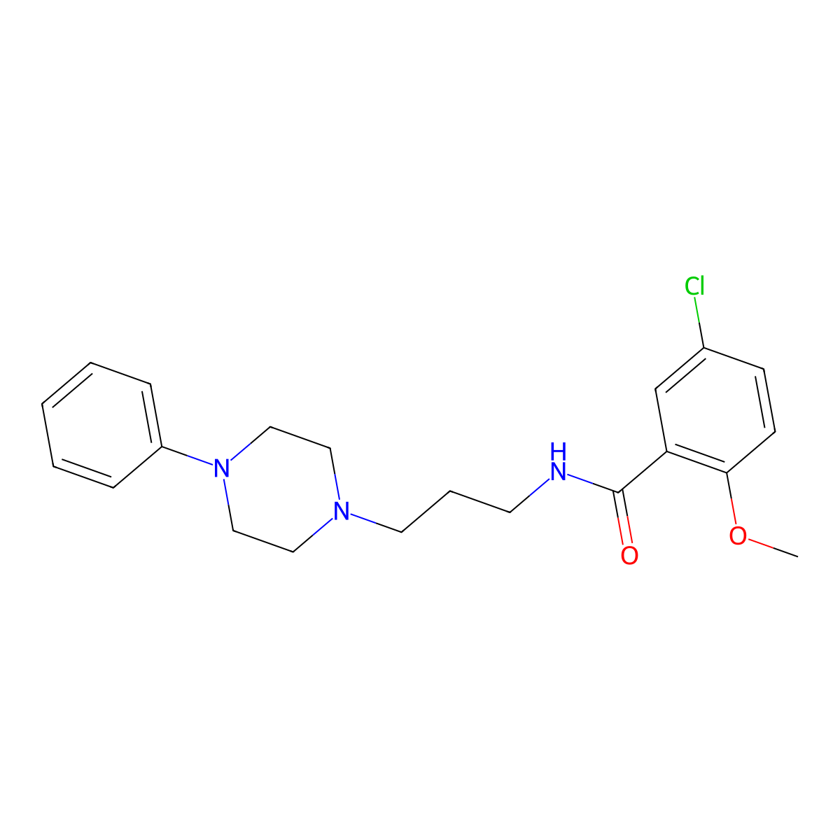 5-chloro-2-methoxy-N-[3-(4-phenylpiperazin-1-yl)propyl]benzamide molecular structure, CAS 1049473-93-9