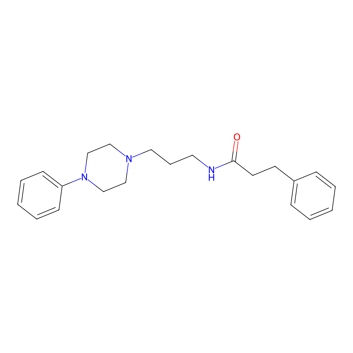 3-phenyl-N-[3-(4-phenylpiperazin-1-yl)propyl]propanamide molecular structure, CAS 1049474-14-7