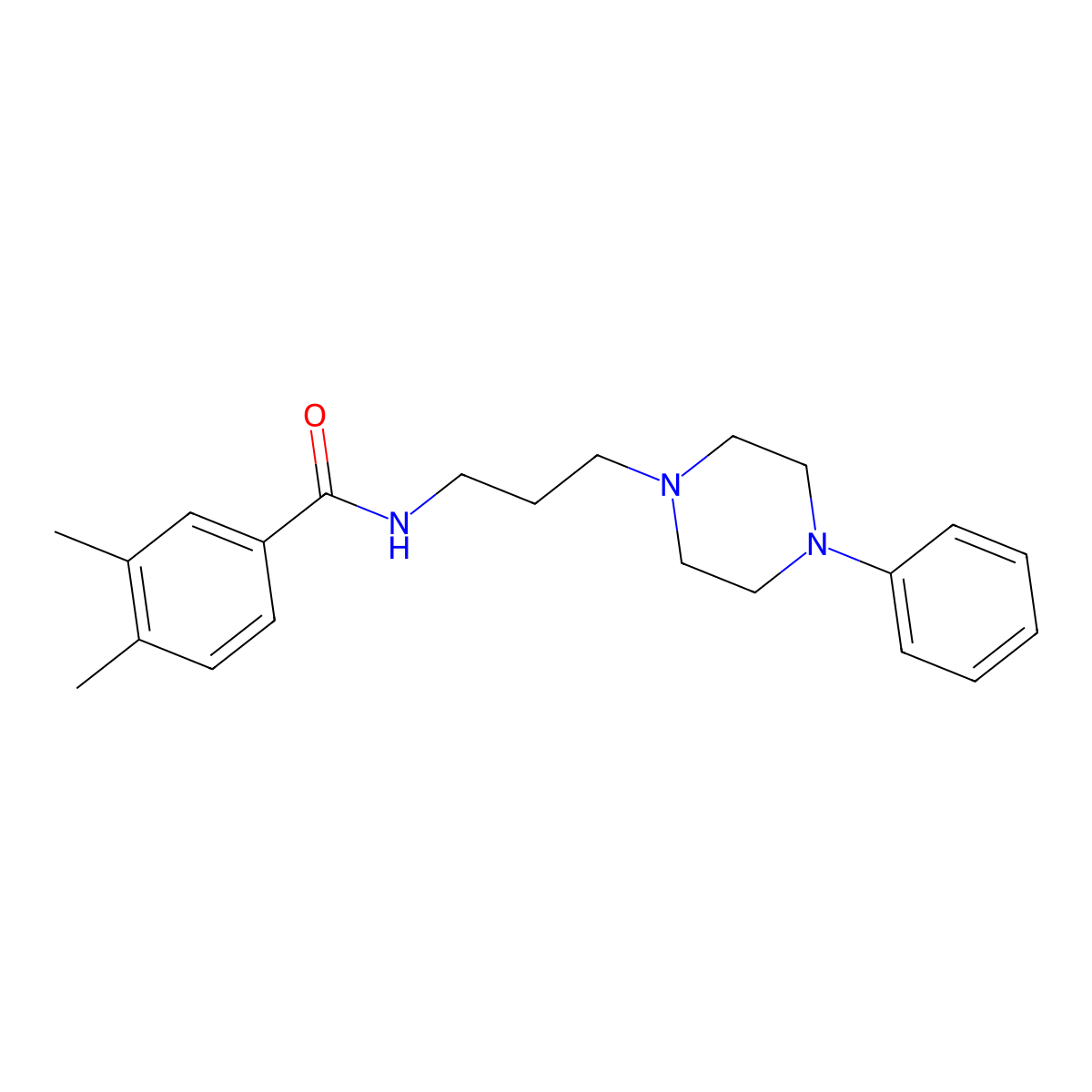 3,4-dimethyl-N-[3-(4-phenylpiperazin-1-yl)propyl]benzamide molecular structure, CAS 1049474-53-4