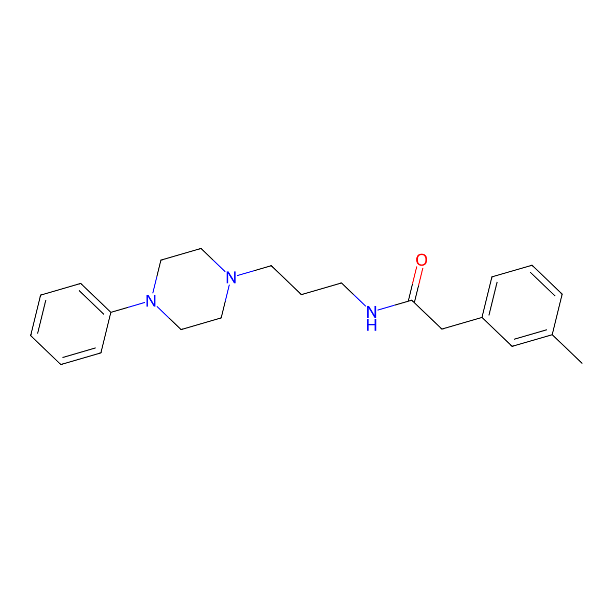 N-(3-(4-phenylpiperazin-1-yl)propyl)-2-(m-tolyl)acetamide molecular structure, CAS 1049474-61-4