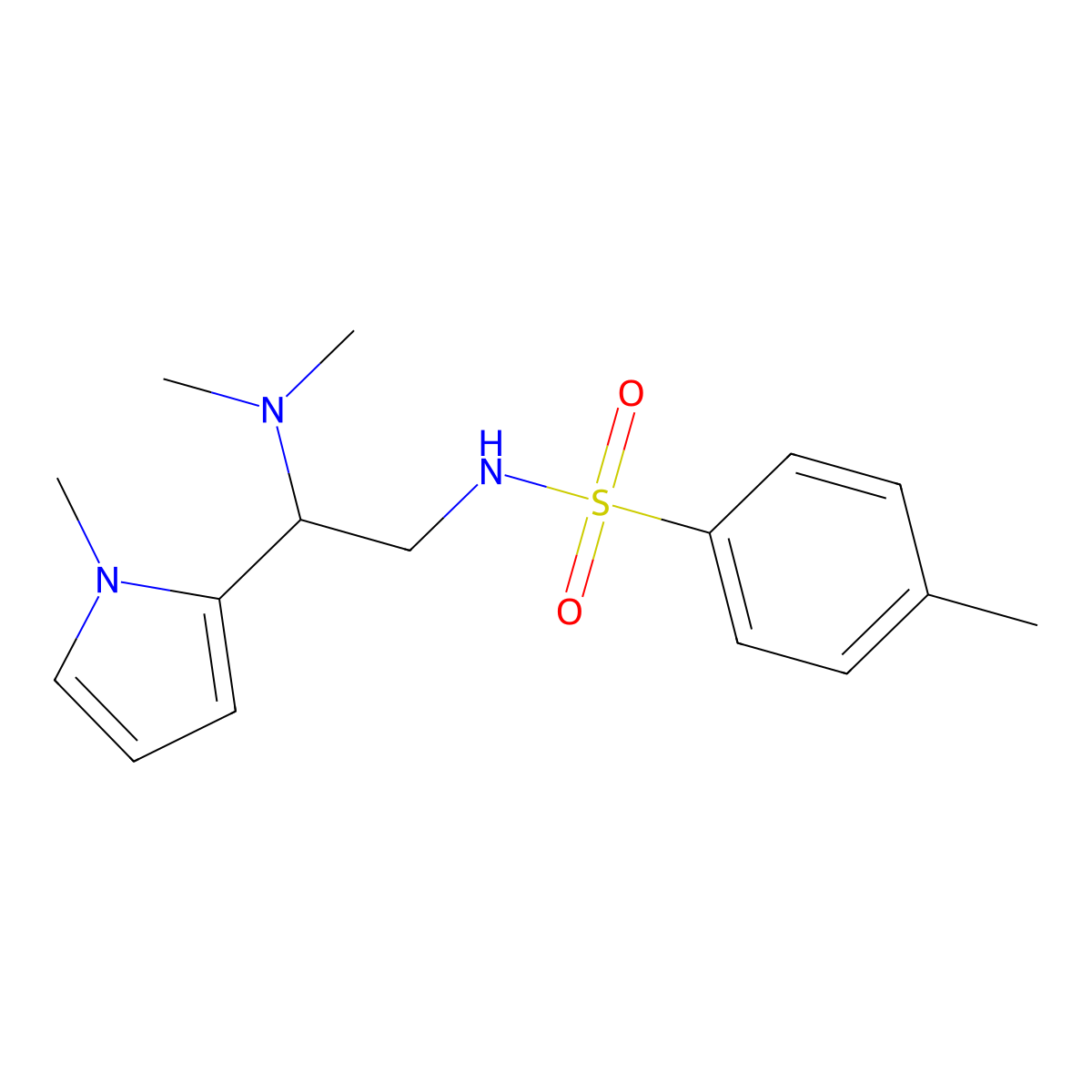 N-(2-(dimethylamino)-2-(1-methyl-1H-pyrrol-2-yl)ethyl)-4-methylbenzenesulfonamide molecular structure, CAS 1049474-67-0