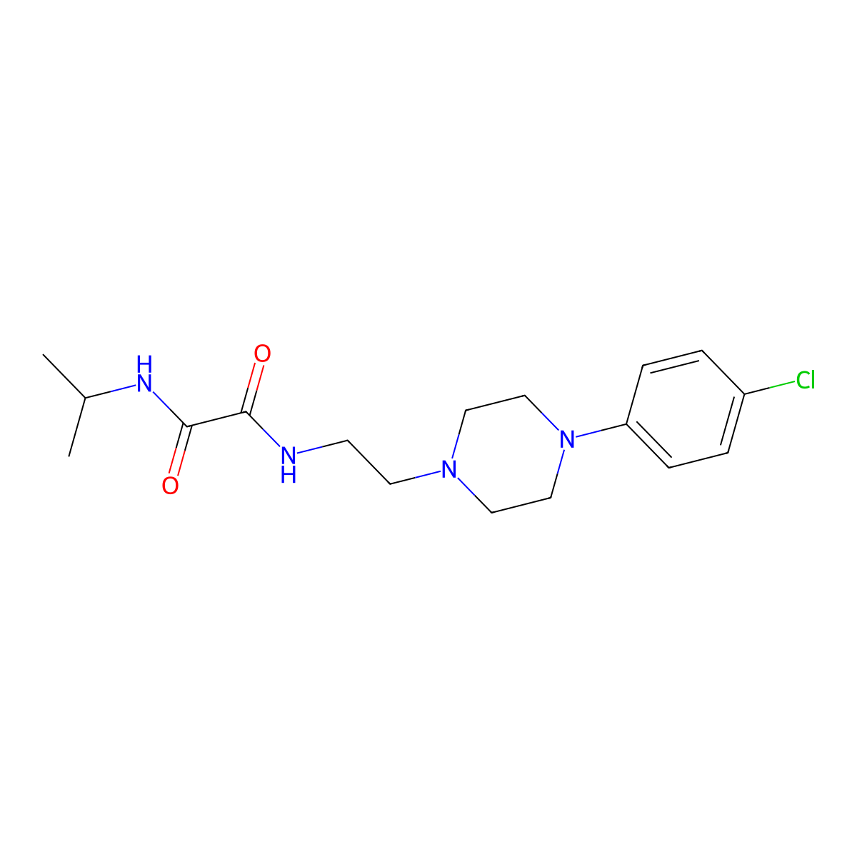 N1-(2-(4-(4-chlorophenyl)piperazin-1-yl)ethyl)-N2-isopropyloxalamide molecular structure, CAS 1049474-73-8
