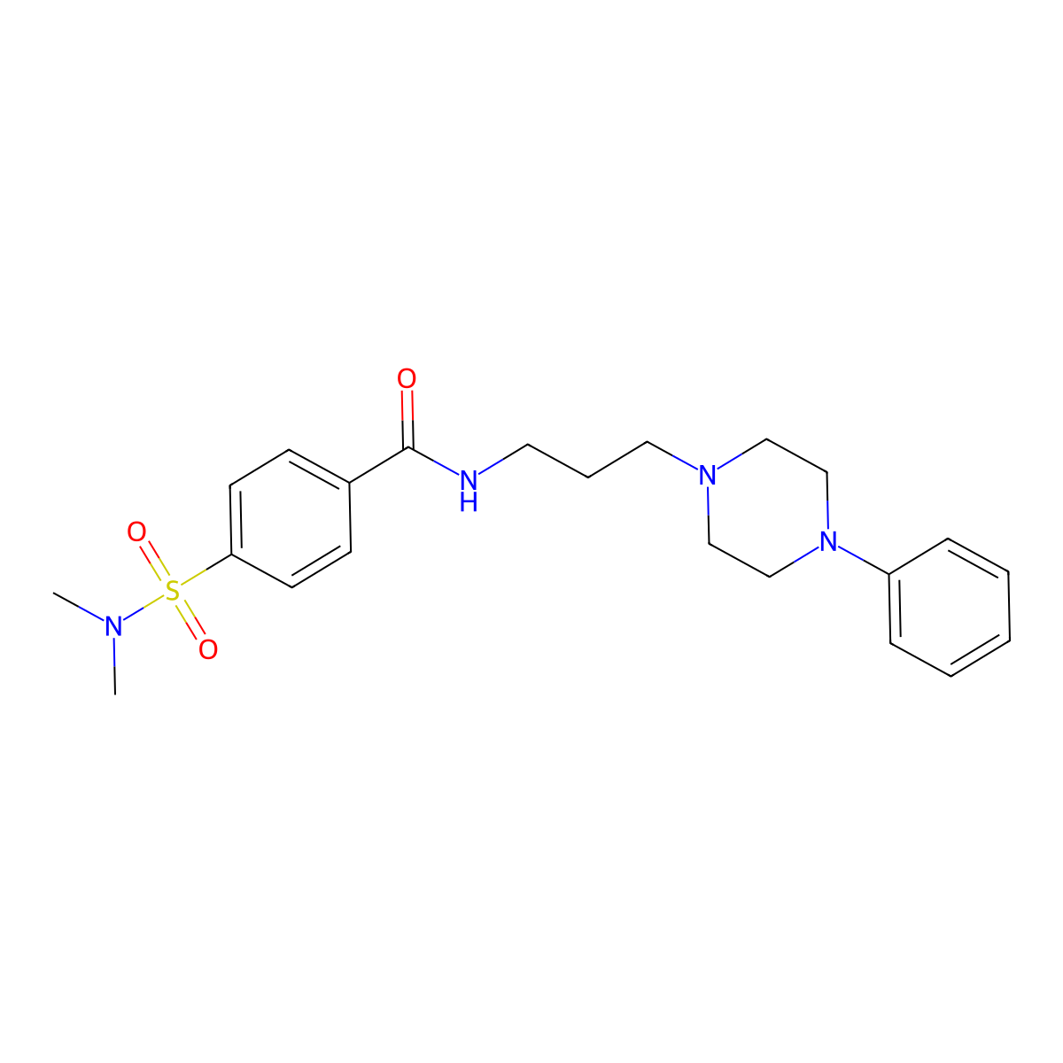 4-(N,N-dimethylsulfamoyl)-N-(3-(4-phenylpiperazin-1-yl)propyl)benzamide molecular structure, CAS 1049475-17-3